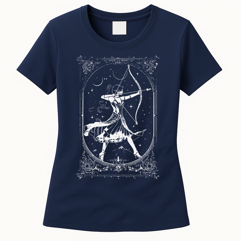 Diana Moon Goddess Celestial Deity Roman Mythology Womens T-Shirt