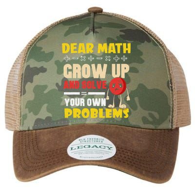 Dear Math Grow Up And Solve Your Own Problems End Legacy Tie Dye Trucker Hat