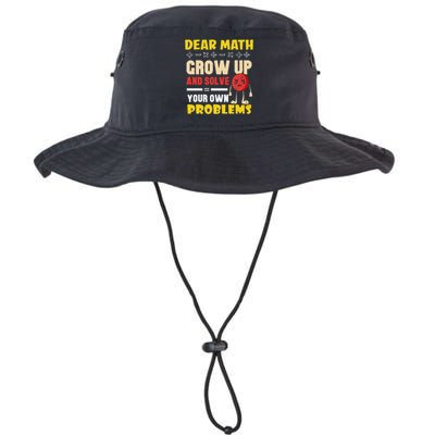 Dear Math Grow Up And Solve Your Own Problems End Legacy Cool Fit Booney Bucket Hat