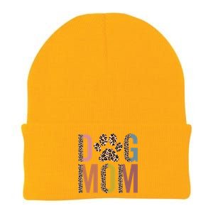 Dog Mom Half Leopard Dog Mama Fur Mom Puppy Dog Mommy Meaningful Gift Knit Cap Winter Beanie