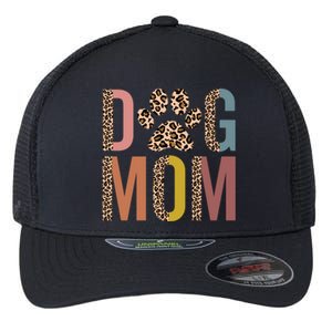 Dog Mom Half Leopard Dog Mama Fur Mom Puppy Dog Mommy Meaningful Gift Flexfit Unipanel Trucker Cap