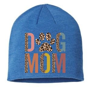 Dog Mom Half Leopard Dog Mama Fur Mom Puppy Dog Mommy Meaningful Gift Sustainable Beanie