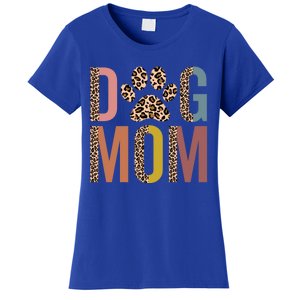 Dog Mom Half Leopard Dog Mama Fur Mom Puppy Dog Mommy Meaningful Gift Women's T-Shirt