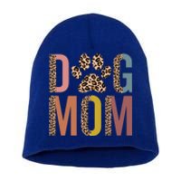 Dog Mom Half Leopard Dog Mama Fur Mom Puppy Dog Mommy Meaningful Gift Short Acrylic Beanie