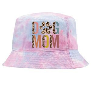 Dog Mom Half Leopard Dog Mama Fur Mom Puppy Dog Mommy Meaningful Gift Tie-Dyed Bucket Hat