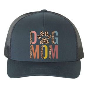 Dog Mom Half Leopard Dog Mama Fur Mom Puppy Dog Mommy Meaningful Gift Yupoong Adult 5-Panel Trucker Hat