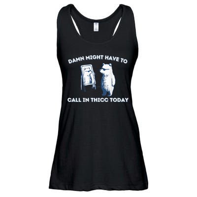 Damn Might Have To Call In Thicc Today Meme Ladies Essential Flowy Tank