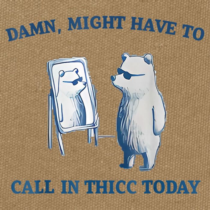 Damn Might Have To Call In Thicc Today Meme Cotton Canvas Backpack