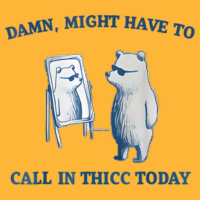 Damn Might Have To Call In Thicc Today Meme Pom Pom 12in Knit Beanie