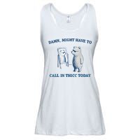 Damn Might Have To Call In Thicc Today Meme Ladies Essential Flowy Tank