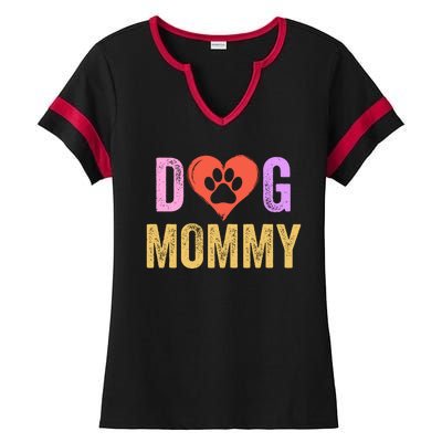 Dog Mommy Happy MotherS Day Dog Mama Dog Loving Mommy Puppy Mommy Dog Parent Ladies Halftime Notch Neck Tee