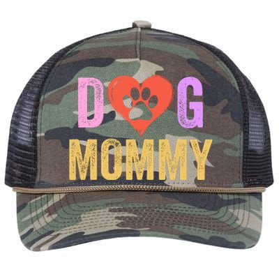 Dog Mommy Happy MotherS Day Dog Mama Dog Loving Mommy Puppy Mommy Dog Parent Retro Rope Trucker Hat Cap