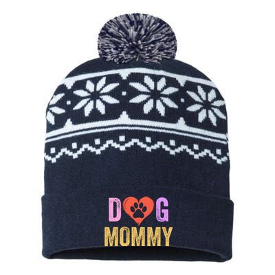 Dog Mommy Happy MotherS Day Dog Mama Dog Loving Mommy Puppy Mommy Dog Parent USA-Made Snowflake Beanie