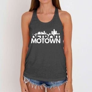 Detroit Michigan House Motown Women's Knotted Racerback Tank