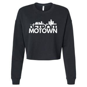 Detroit Michigan House Motown Cropped Pullover Crew