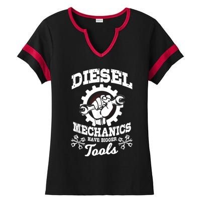 Diesel Mechanic Have Bigger Tools Truck Repair Ladies Halftime Notch Neck Tee