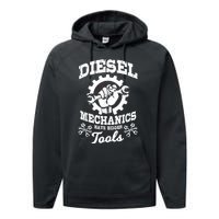 Diesel Mechanic Have Bigger Tools Truck Repair Performance Fleece Hoodie