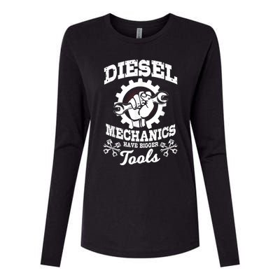 Diesel Mechanic Have Bigger Tools Truck Repair Womens Cotton Relaxed Long Sleeve T-Shirt