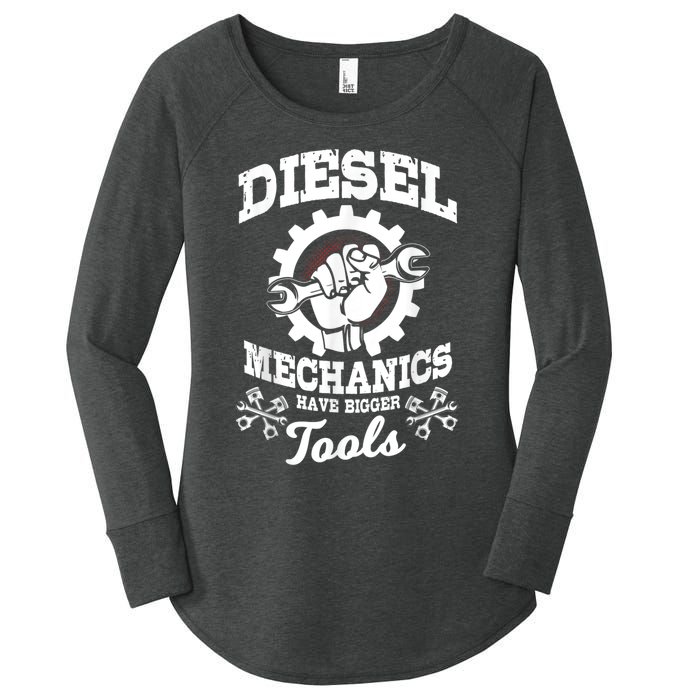 Diesel Mechanic Have Bigger Tools Truck Repair Women's Perfect Tri Tunic Long Sleeve Shirt