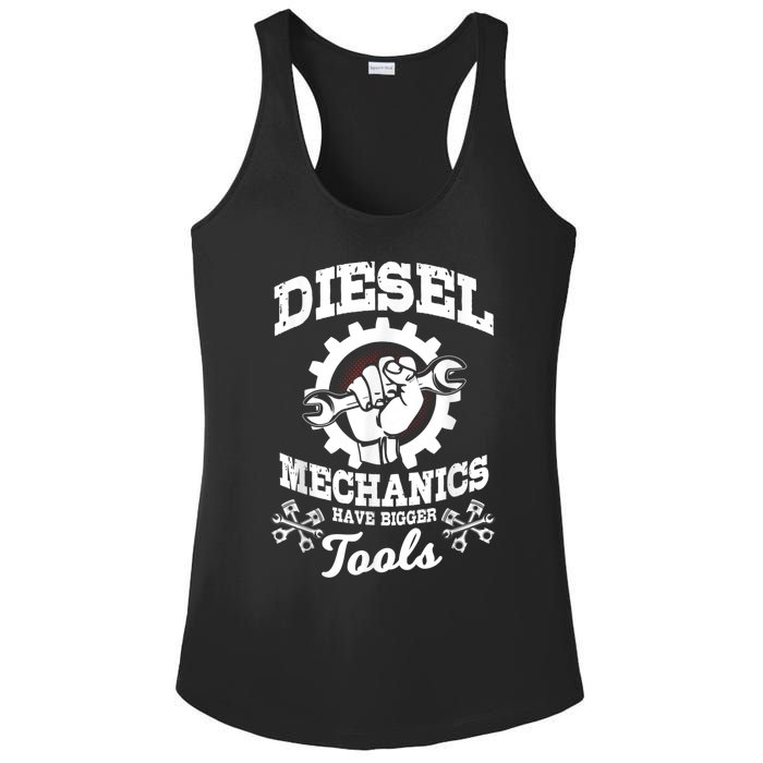 Diesel Mechanic Have Bigger Tools Truck Repair Ladies PosiCharge Competitor Racerback Tank