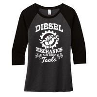 Diesel Mechanic Have Bigger Tools Truck Repair Women's Tri-Blend 3/4-Sleeve Raglan Shirt