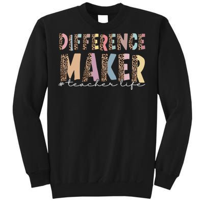 Difference Maker Hashtag Teacher Life Sweatshirt