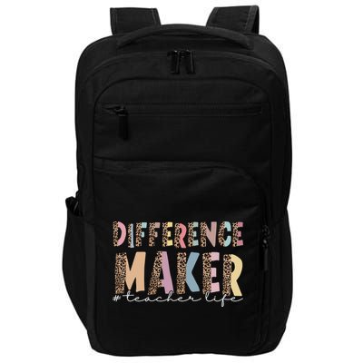 Difference Maker Hashtag Teacher Life Impact Tech Backpack