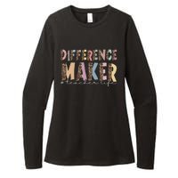 Difference Maker Hashtag Teacher Life Womens CVC Long Sleeve Shirt