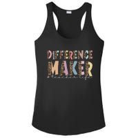 Difference Maker Hashtag Teacher Life Ladies PosiCharge Competitor Racerback Tank