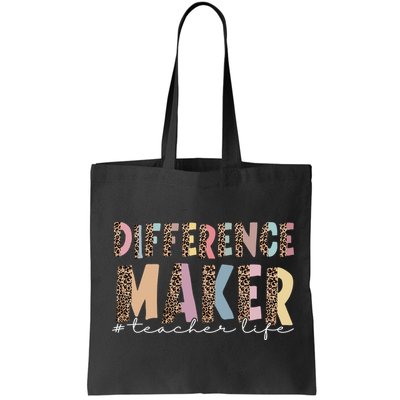 Difference Maker Hashtag Teacher Life Bag