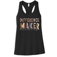 Difference Maker Hashtag Teacher Life Women's Racerback Tank