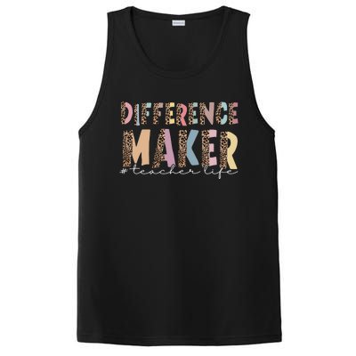 Difference Maker Hashtag Teacher Life PosiCharge Competitor Tank