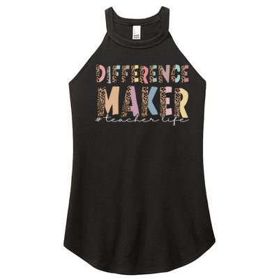 Difference Maker Hashtag Teacher Life Women’s Perfect Tri Rocker Tank