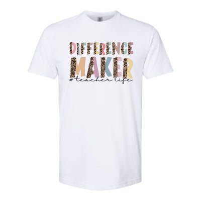 Difference Maker Hashtag Teacher Life Softstyle CVC T-Shirt