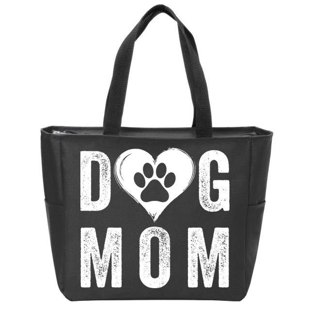 Dog Mom Happy MotherS Day Dog Mama Dog Loving Mom Puppy Mom Zip Tote Bag