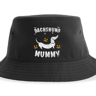 Dachshund Mummy Halloween Funny Dog Mummy Dachshund Lover Funny Gift Sustainable Bucket Hat