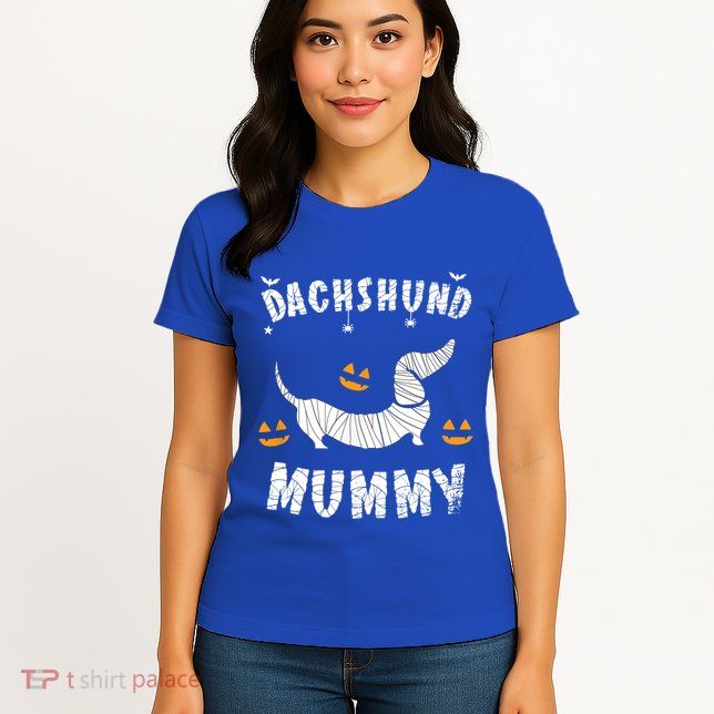 Dachshund Mummy Halloween Funny Dog Mummy Dachshund Lover Funny Gift Womens T-Shirt
