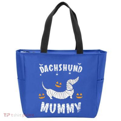 Dachshund Mummy Halloween Funny Dog Mummy Dachshund Lover Funny Gift Zip Tote Bag