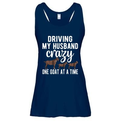 Driving My Husband Crazy Goat Mom Goat Lover Goat Mama Ladies Essential Flowy Tank