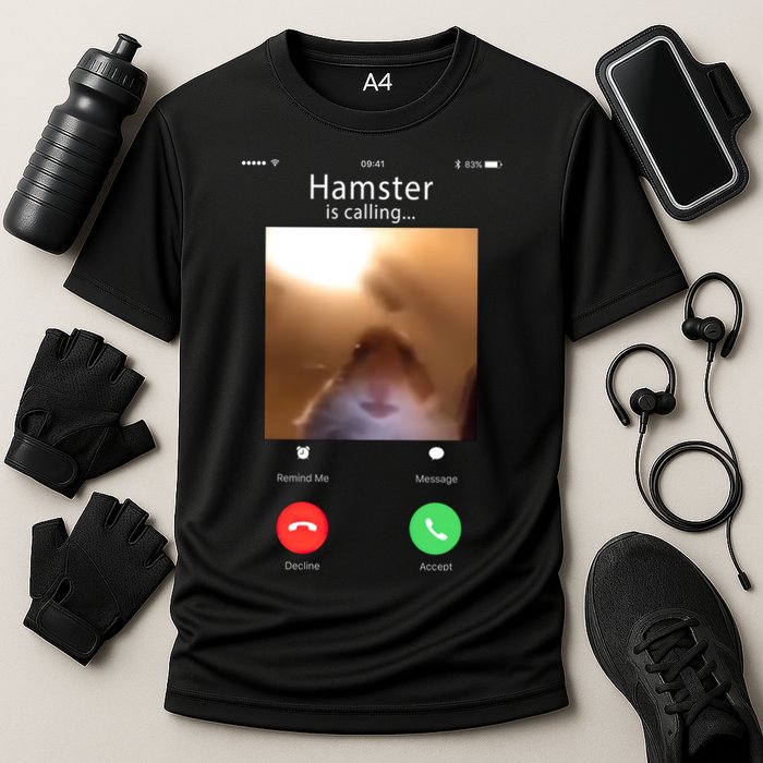 Dank Meme Hamster Staring Front Camera Hamster Calling Gift Performance Shirt
