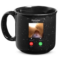 Dank Meme Hamster Staring Front Camera Hamster Calling Gift 15oz Campfire Ceramic Mug