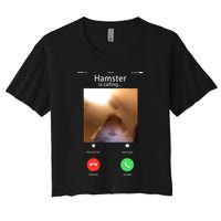 Dank Meme Hamster Staring Front Camera Hamster Calling Gift Crop Top
