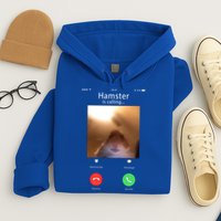 Dank Meme Hamster Staring Front Camera Hamster Calling Gift Hoodie