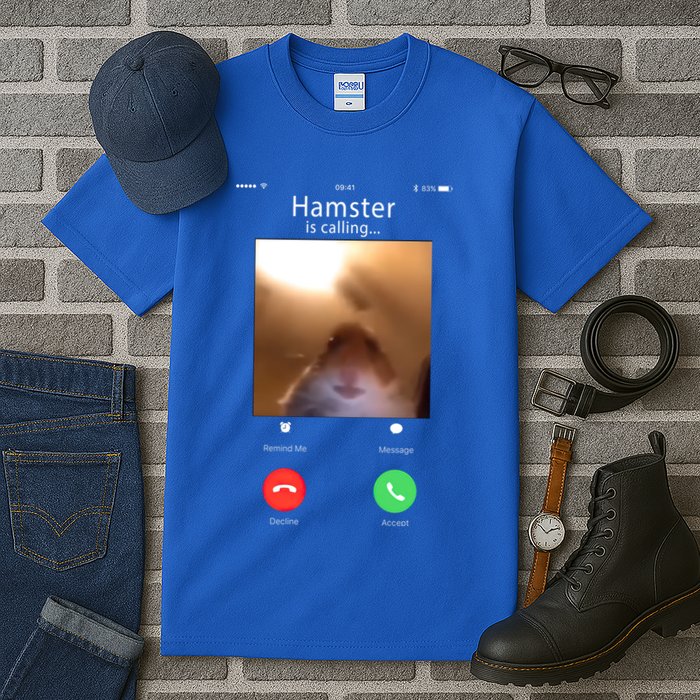 Dank Meme Hamster Staring Front Camera Hamster Calling Gift Tall T-Shirt