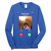 Dank Meme Hamster Staring Front Camera Hamster Calling Gift Tall Long Sleeve T-Shirt