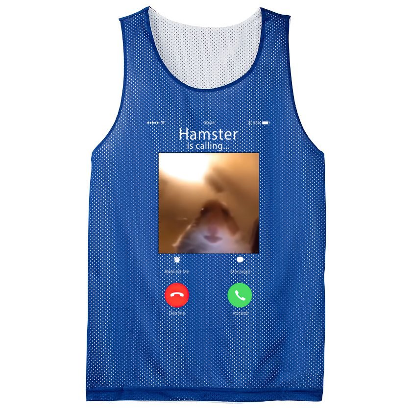 Dank Meme Hamster Staring Front Camera Hamster Calling Gift Mesh Reversible Basketball Jersey Tank