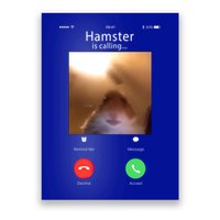 Dank Meme Hamster Staring Front Camera Hamster Calling Gift Poster