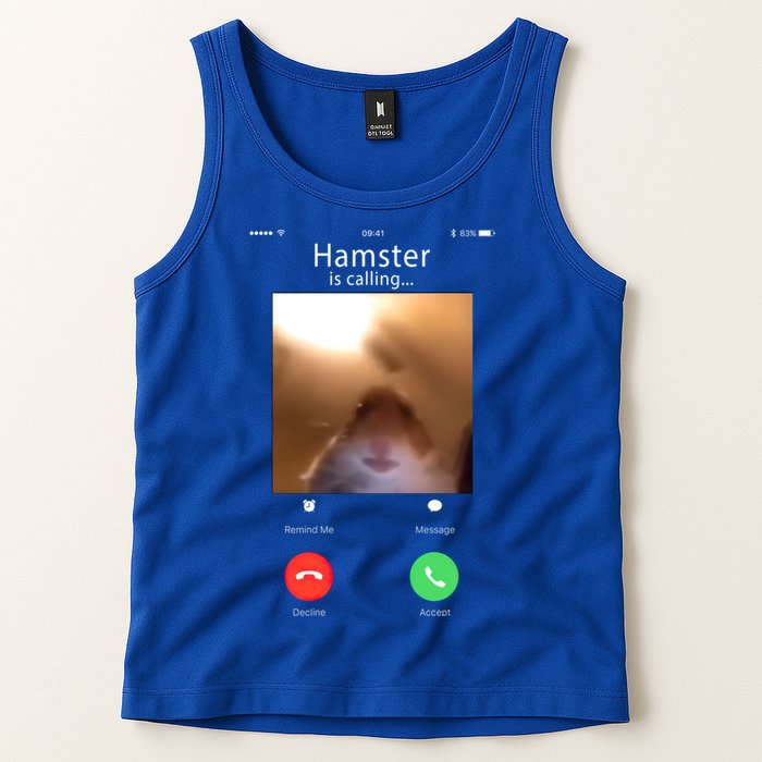 Dank Meme Hamster Staring Front Camera Hamster Calling Gift Tank Top