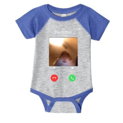 Dank Meme Hamster Staring Front Camera Hamster Calling Gift Infant Baby Jersey Bodysuit