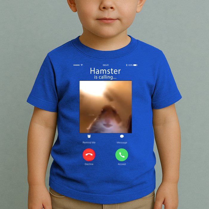 Dank Meme Hamster Staring Front Camera Hamster Calling Gift Toddler T-Shirt